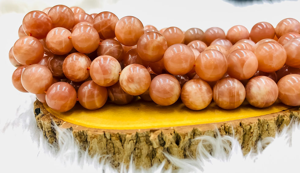 Thumbnail: Natural Sand Stone Round Shape Beads Strands Length 15inch