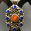 Thumbnail: Natural Lapis Lazuli /Coral Gemstone Nepali Silver Plated Penda