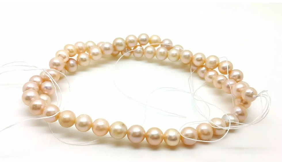 Thumbnail: Natural Fresh water Pearl Round Beads Strands Length 15inch