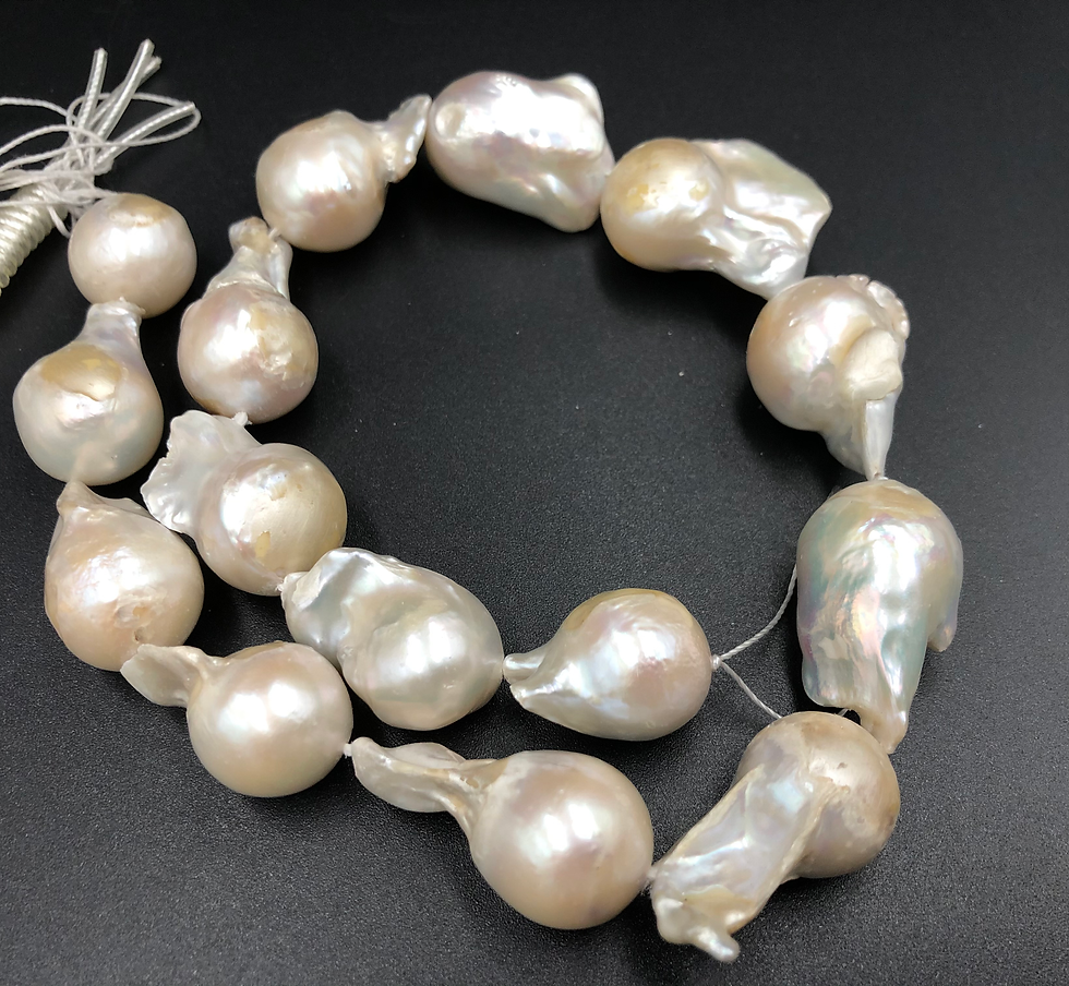 Thumbnail: Natural Fresh Water Barouqe Shape Beads Strands Length 15inch