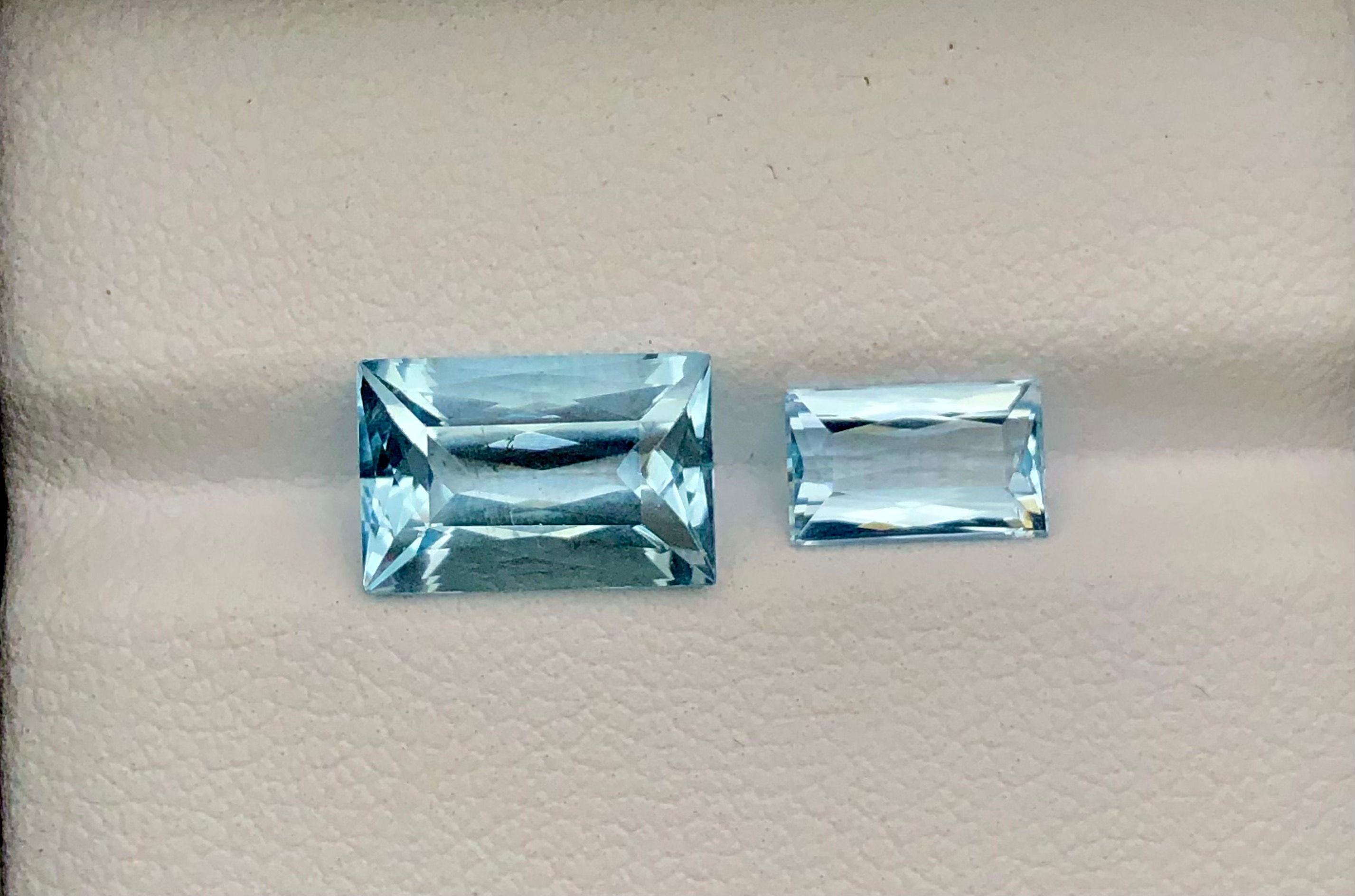 3.60 Carat Natural Aquamarine Parcels Top Quality Faceted Gemstone