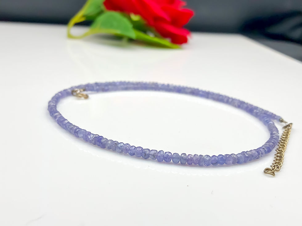 Thumbnail: Natural Tanzanite Necklace exclusive Design by Rakapoi