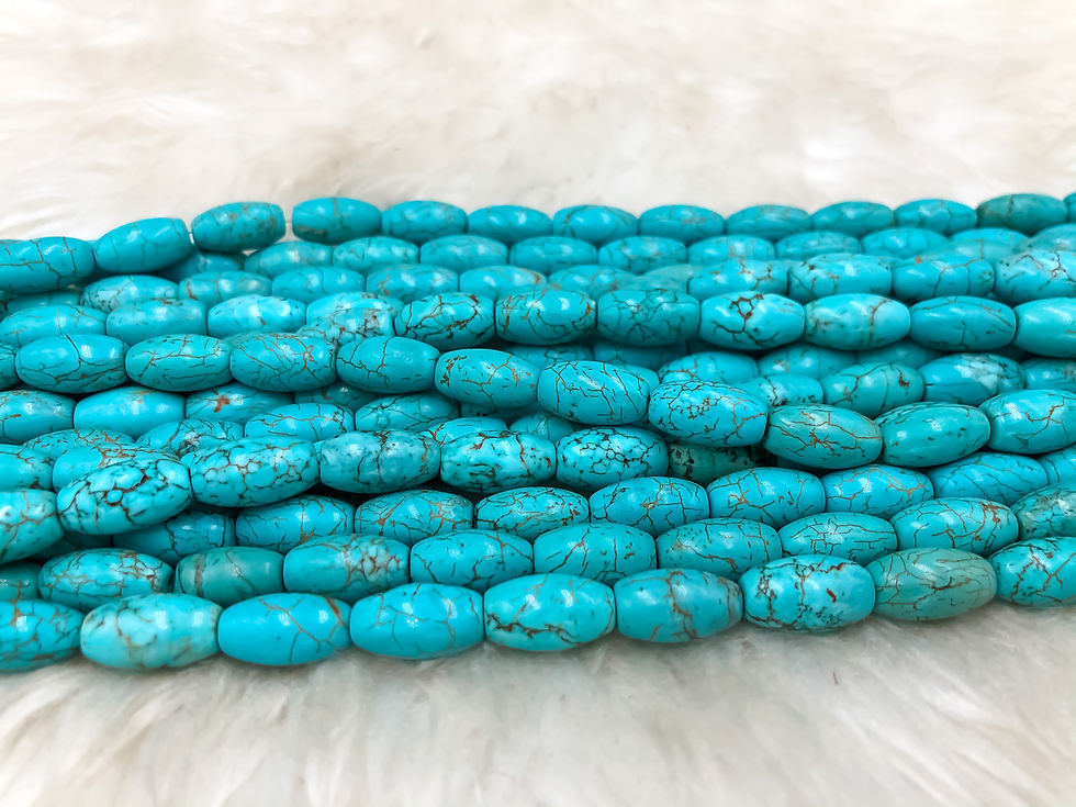 Thumbnail: Natural Turqouise Diffre Shape Beads Strands Length 15inc