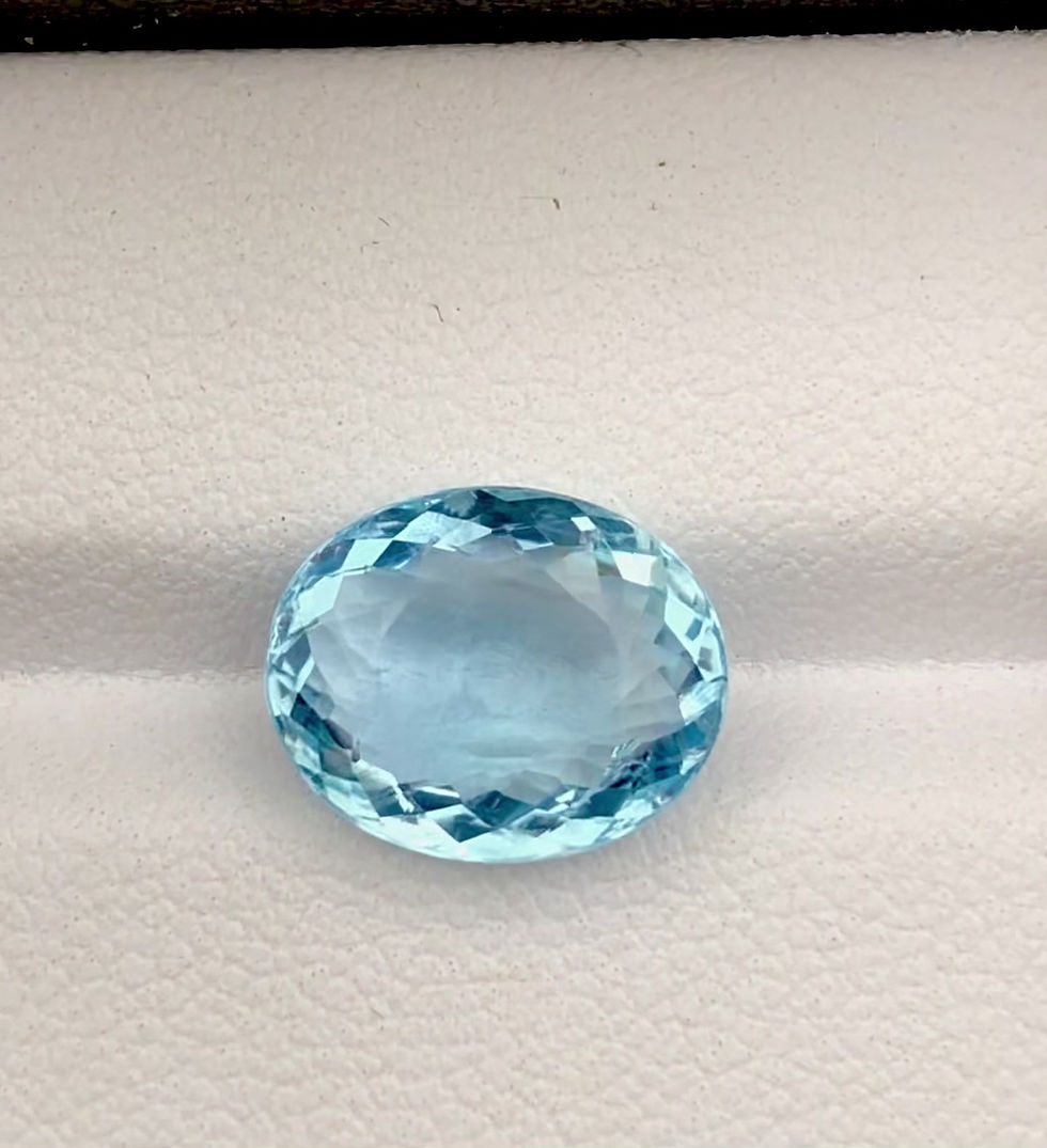 Thumbnail: 3.39 Carat Natural Aquamarine Top Quality Faceted Gemstone