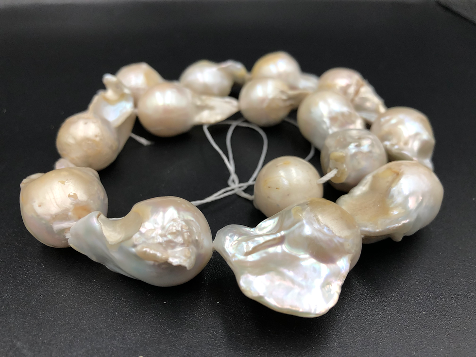 Thumbnail: Natural Fresh Water Barouqe Shape Beads Strands Length 15inch