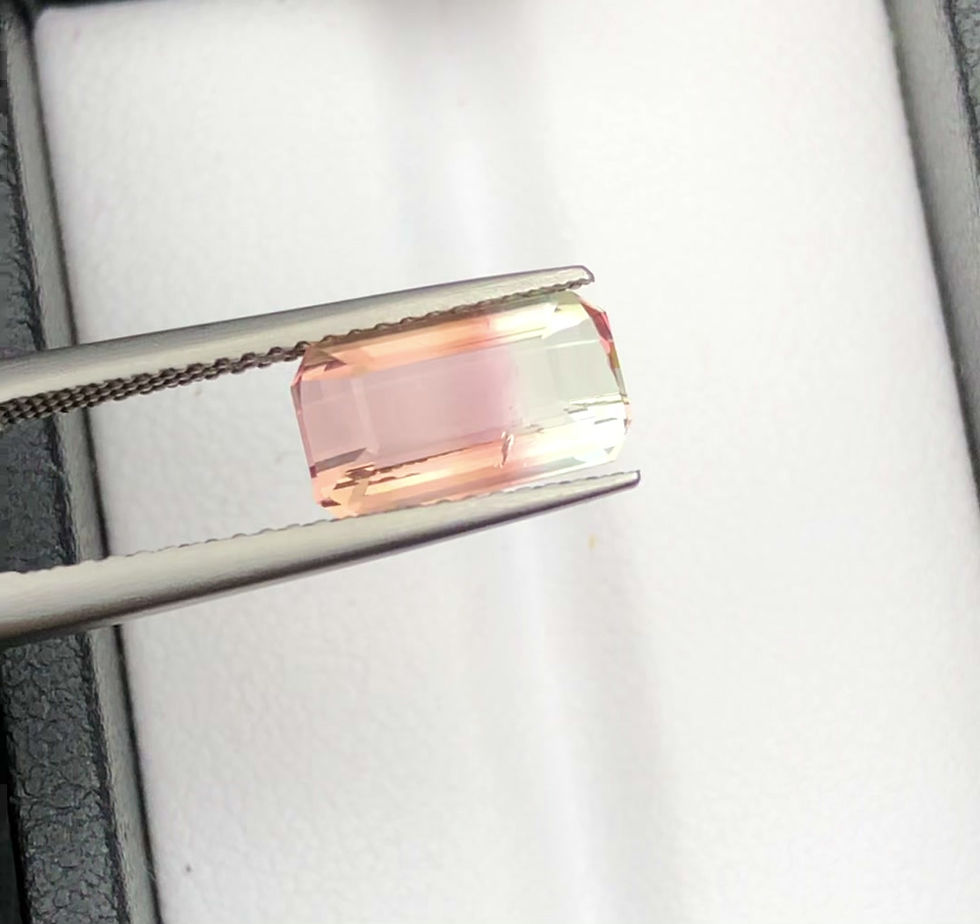 Thumbnail: 2.65 Carat Natural Bi-Tourmaline Faceted Gemstone