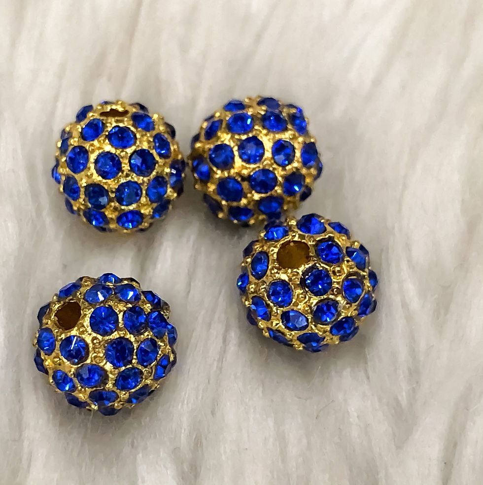 Thumbnail: Beautiful Handmade Brass With Natural Stone Spacer Beads DIY Accessories