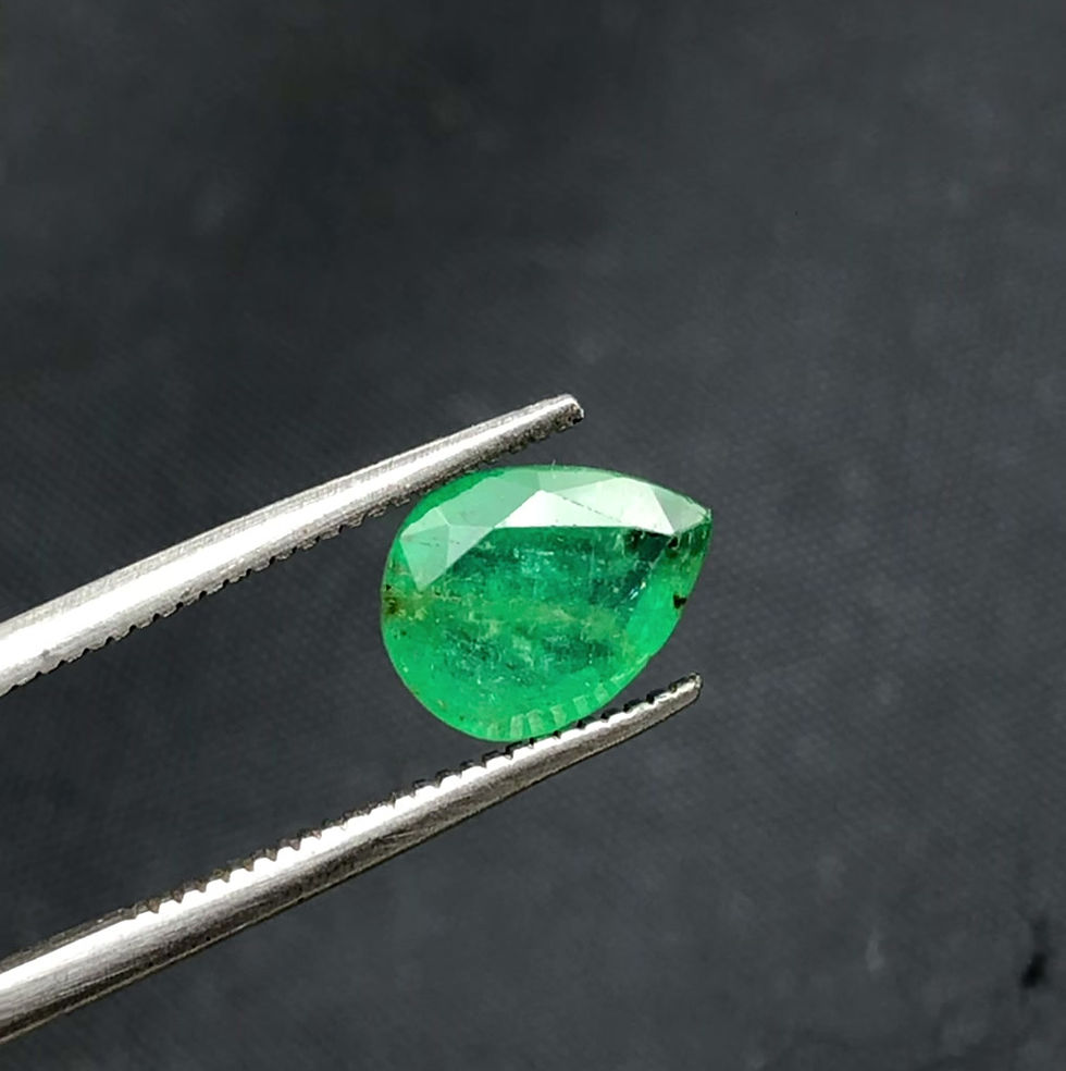 Thumbnail: 1.37 Carat Natural Emerald Zambian Faceted Gemstone