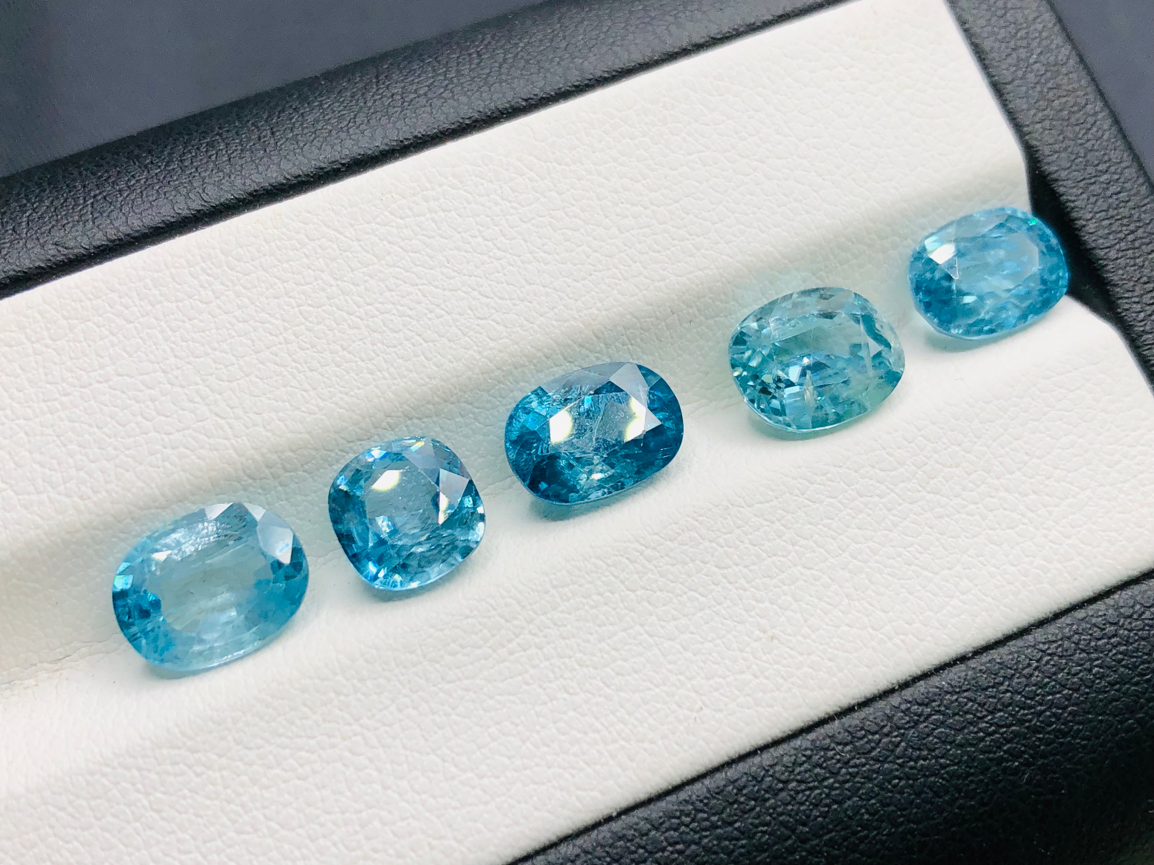 17.23 Crt Natural Blue Zircon Lot Faceted Gemstone
