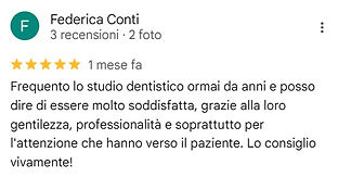 Recensione di pazienti soddisfatti 5 stelle