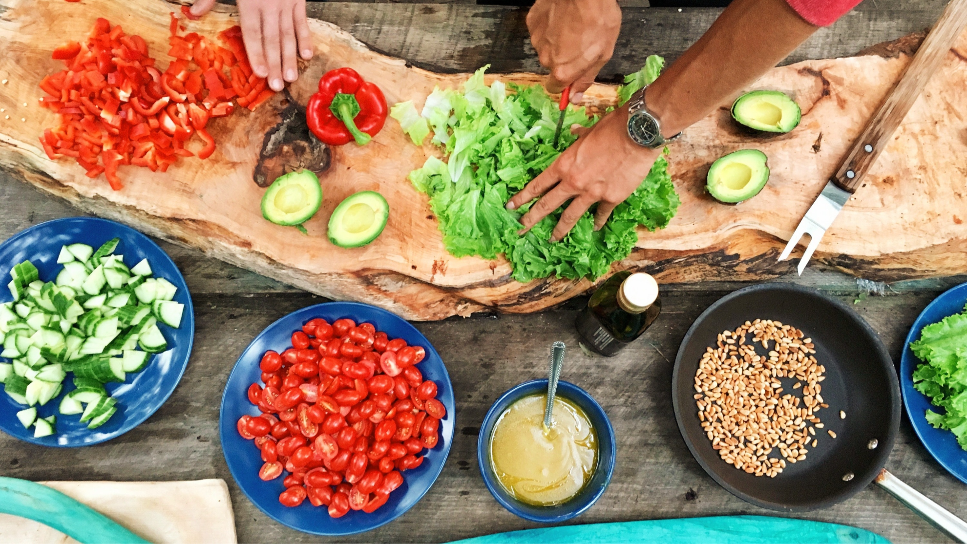Arranged Food and Objects