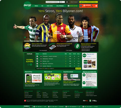 Online betting web design