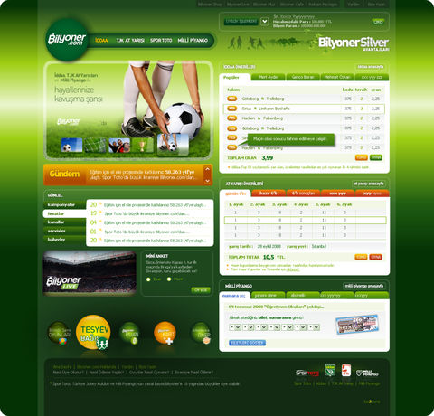 Online betting web design