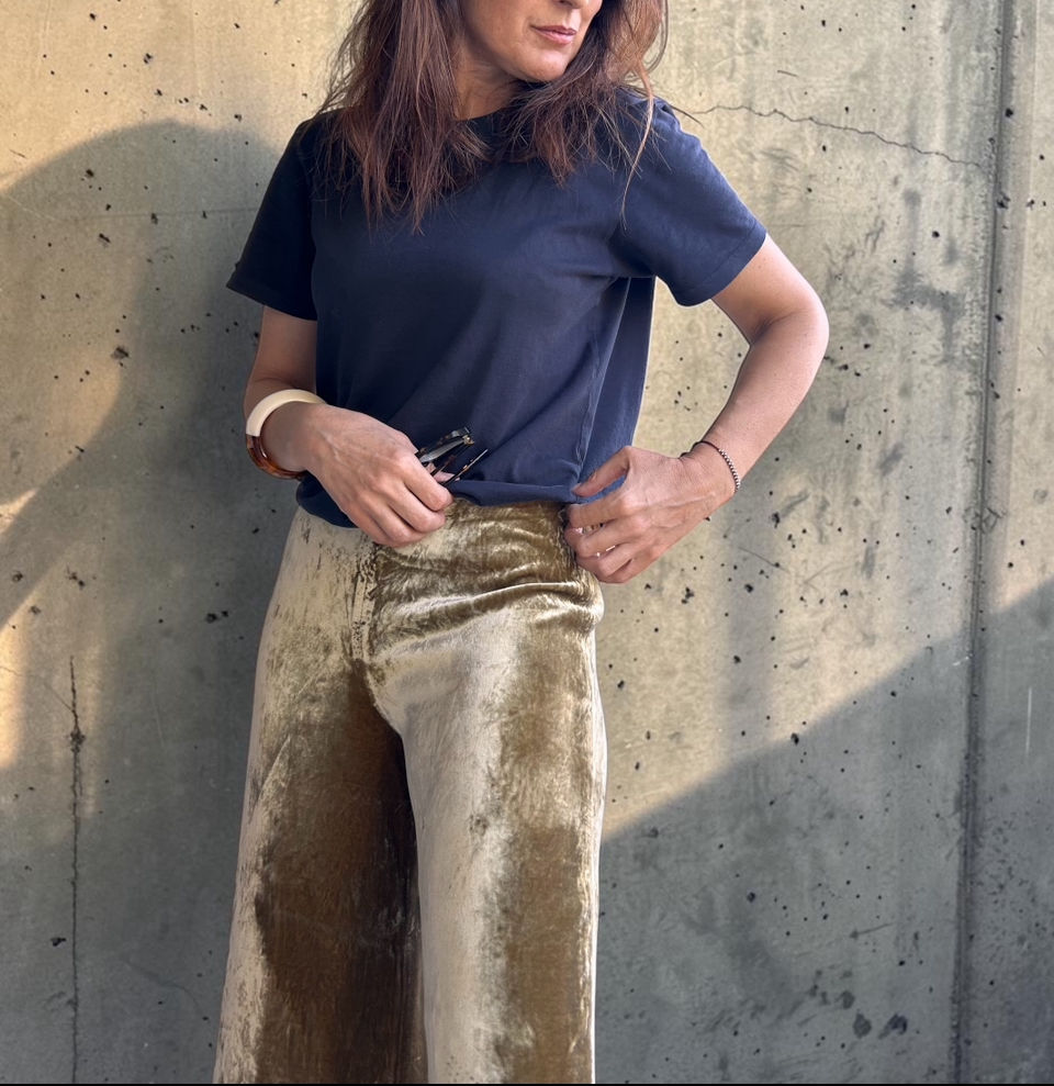 Miniatura: Pantaloni velluto oro 