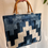 Miniatura: Borsa velluto ikat blu 
