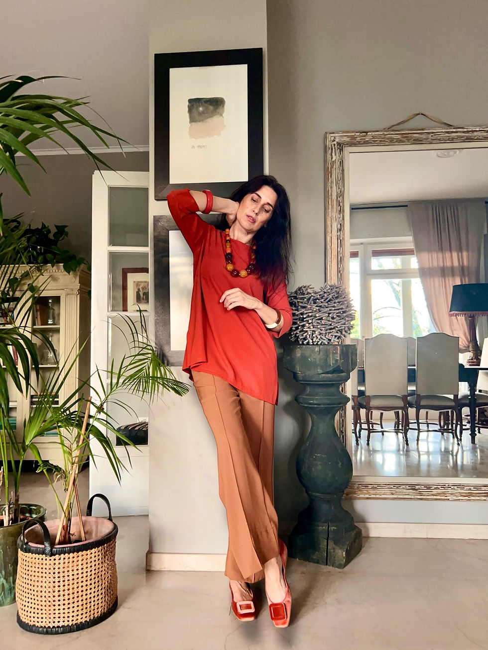 Miniatura: Blusa viscosa terracotta 