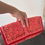 Miniatura: Pochette rafia rosso corallo 