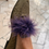 Thumbnail: Mocassini velluto verde oliva piume viola