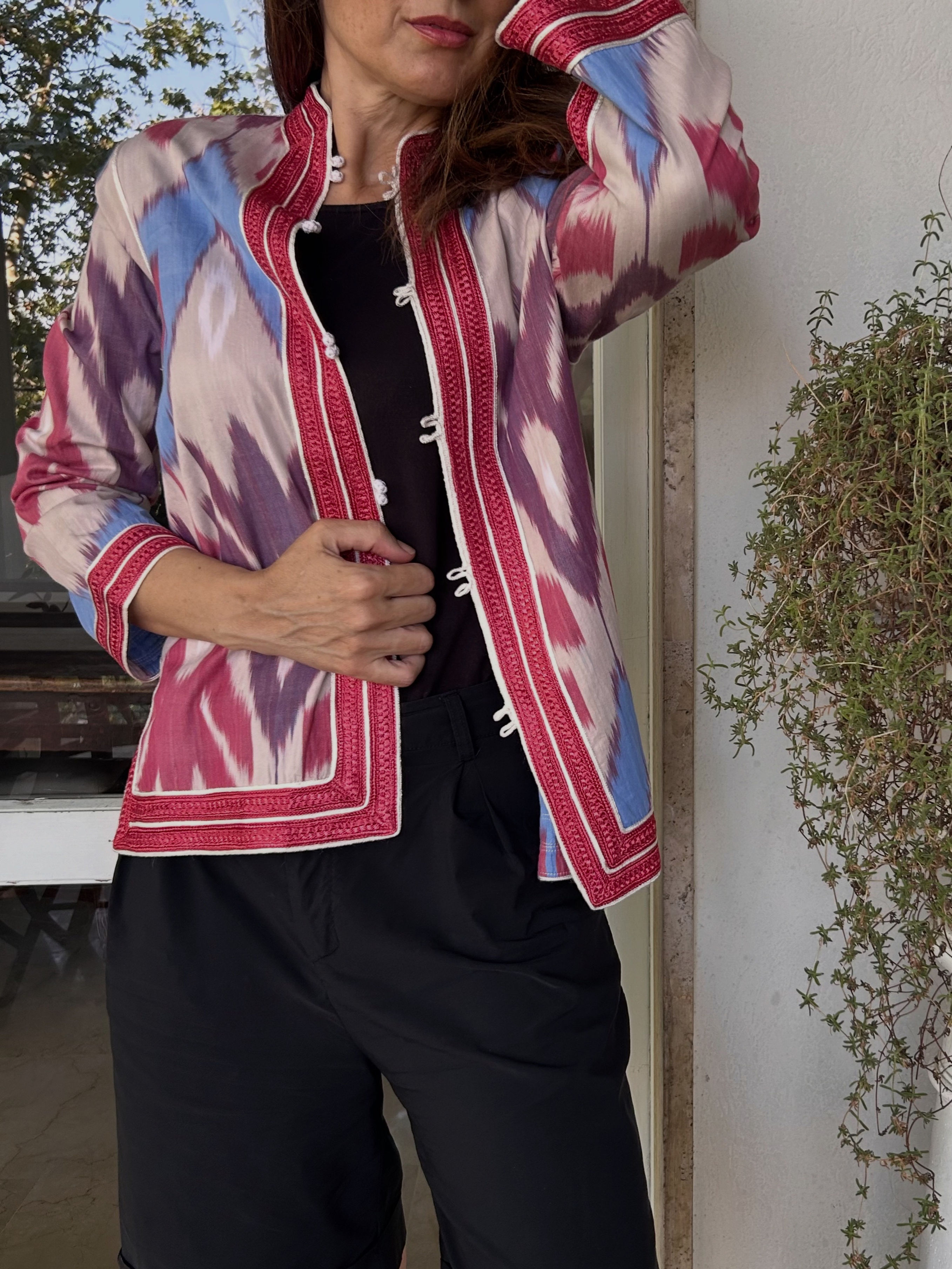 Giacca fantasia ikat 