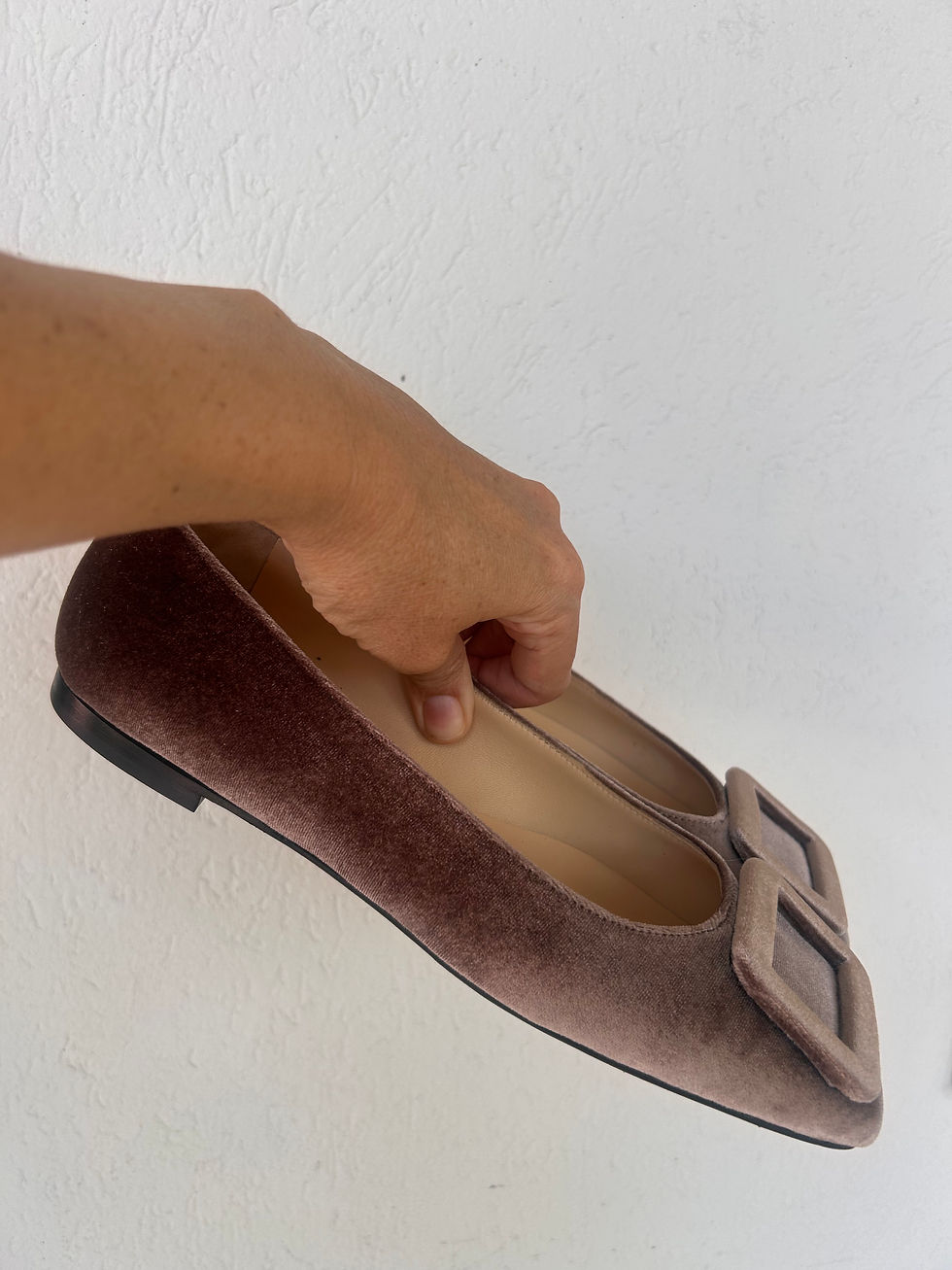 Miniatura: Ballerine velluto noce 
