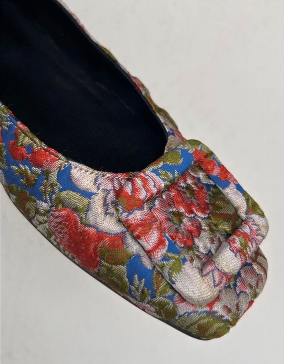 Miniatura: Ballerine broccato fiori 26 