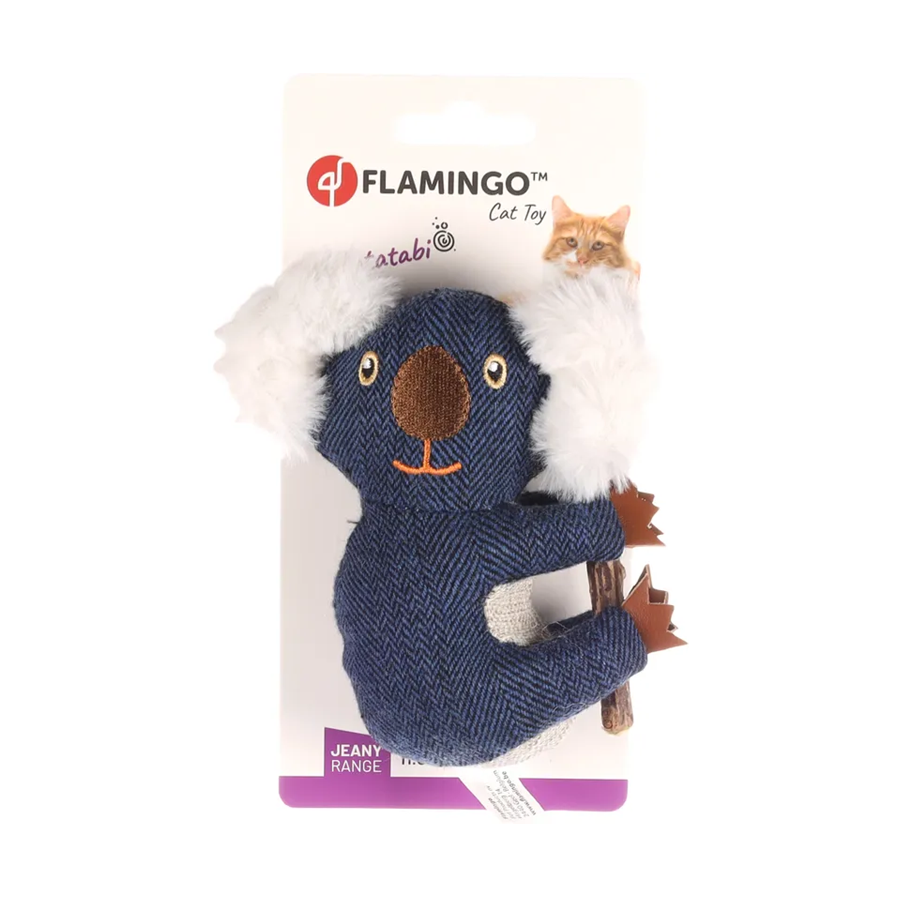 JOUET POUR CHAT 'JEANY' FLAMINGO® KOALA BLEU FONCÉ