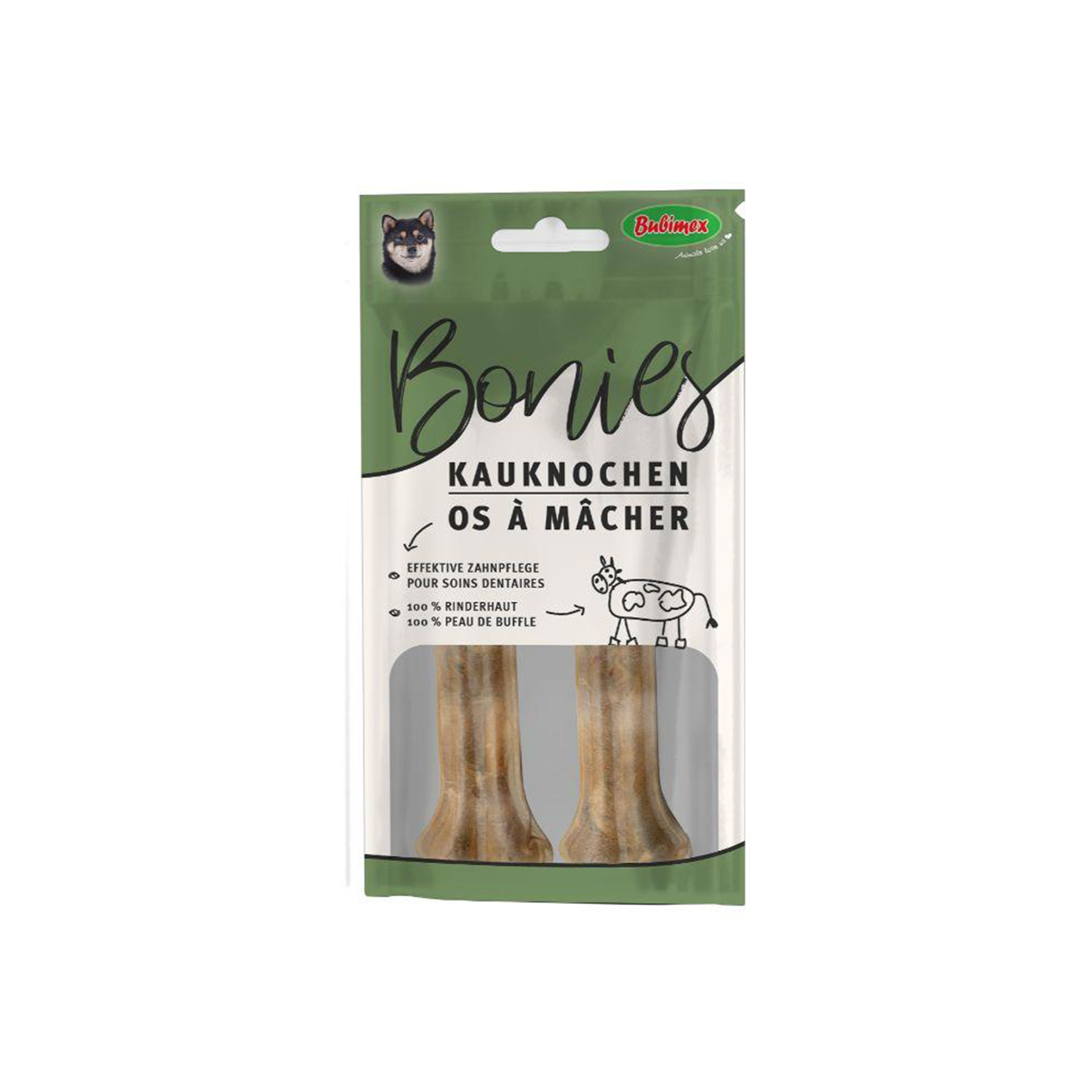 FRIANDISE POUR CHIEN 'BONIES' BUBIMEX® - OS À MÂCHER - X2 - 11CM