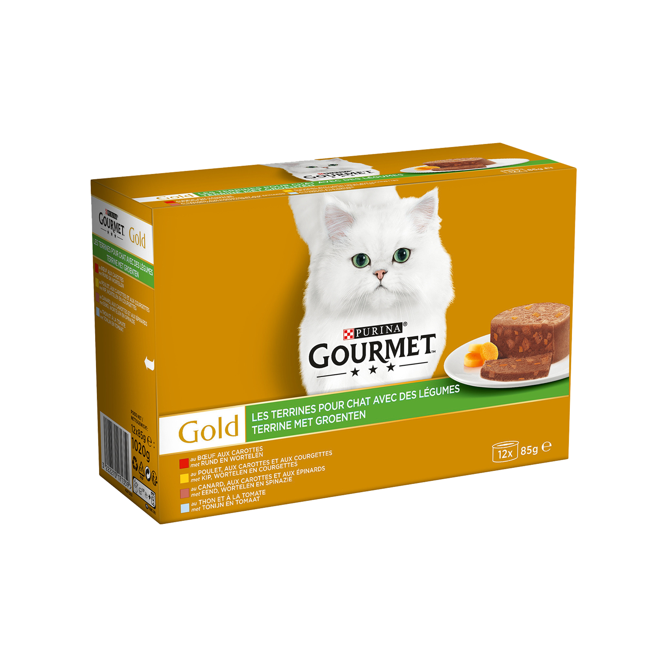 GOURMET™GOLD TERRINES POUR CHAT AVEC DES LÉGUMES - 12x85GR
