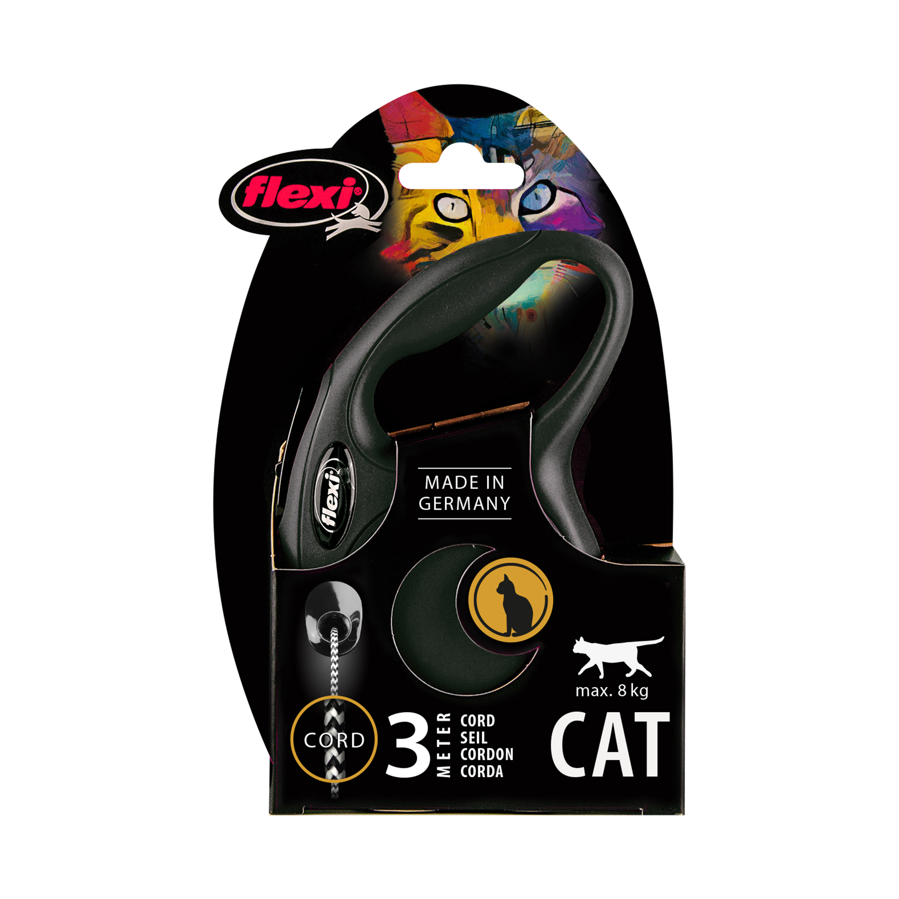 LAISSE POUR CHAT 'FLEXI' ZOLUX® - NOIR XS - 3M