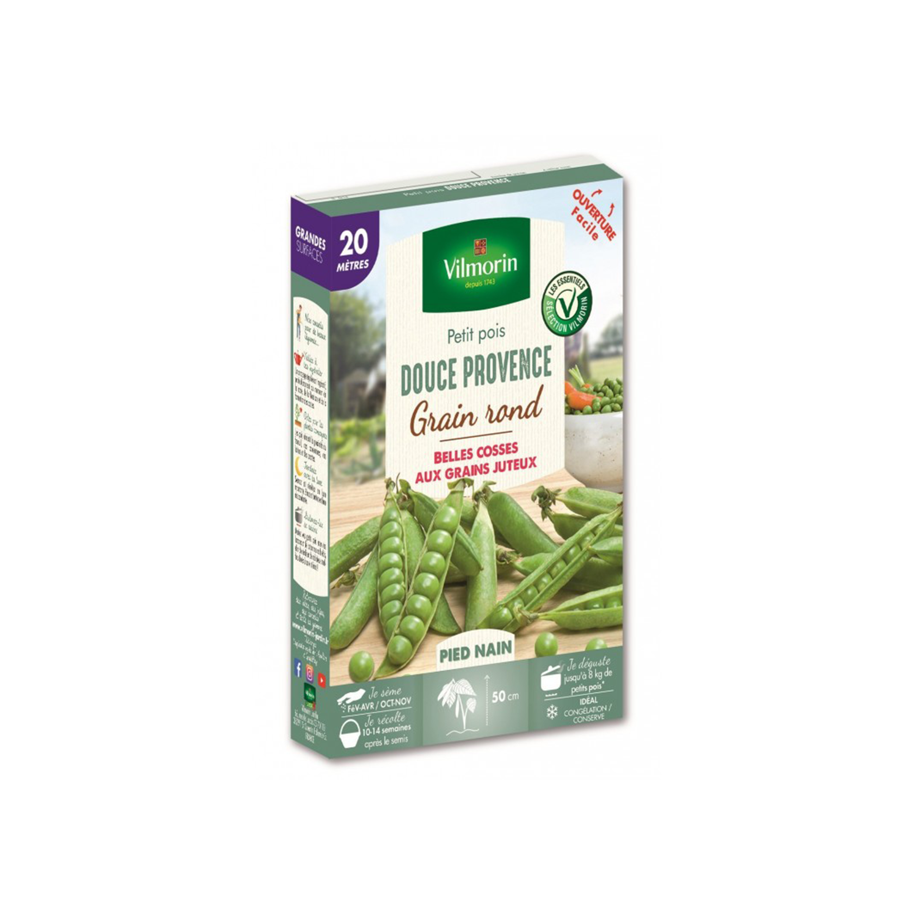 GRAINES PETIT POIS DOUCE PROVENCE VILMORIN® - 20M