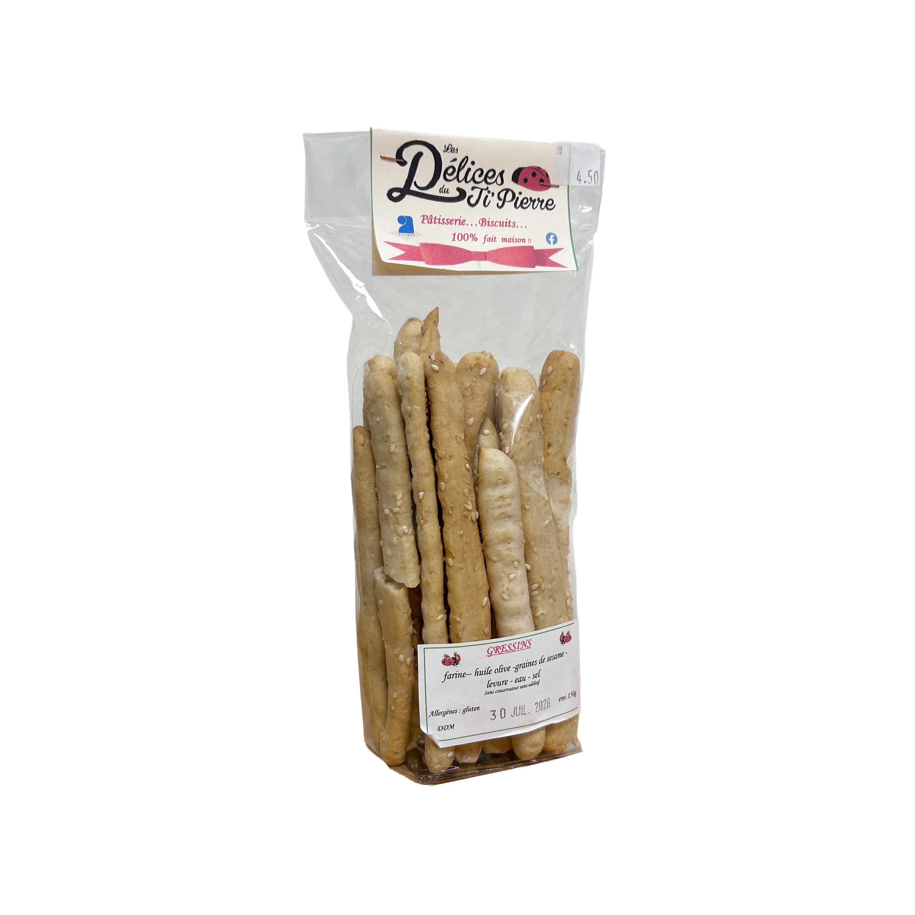 GRESSINS LES DÉLICES DU TI'PIERRE - 150G