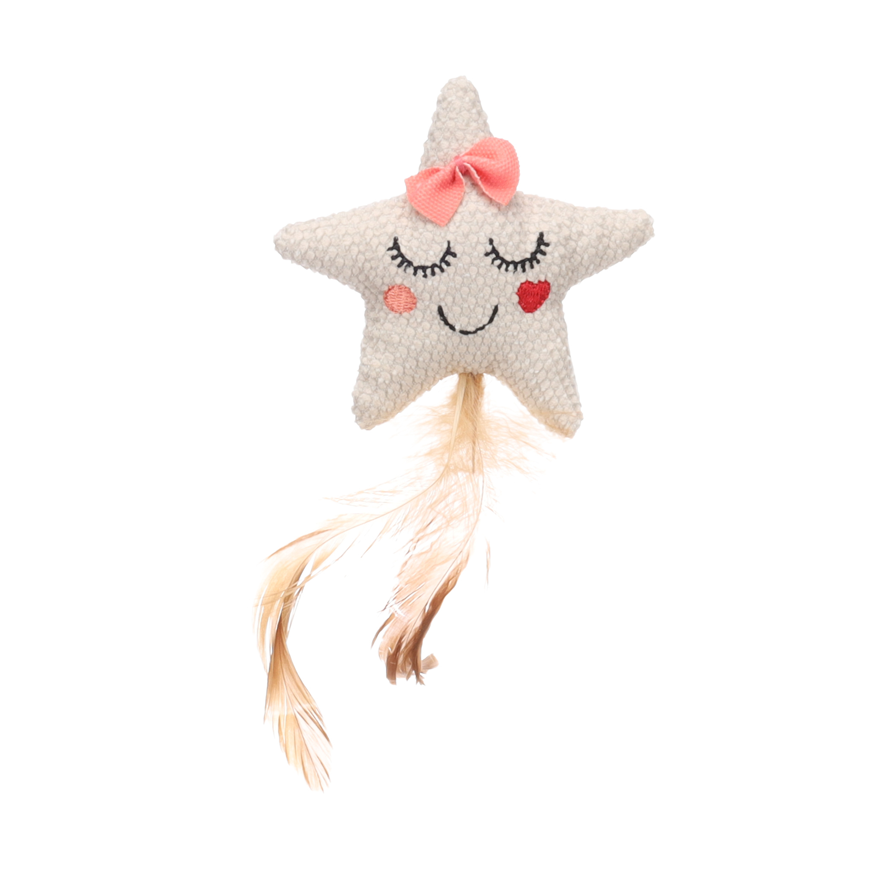 JOUET POUR CHAT 'LOVU' FLAMINGO® - ÉTOILE BEIGE - 8,5x2,5x8,7CM