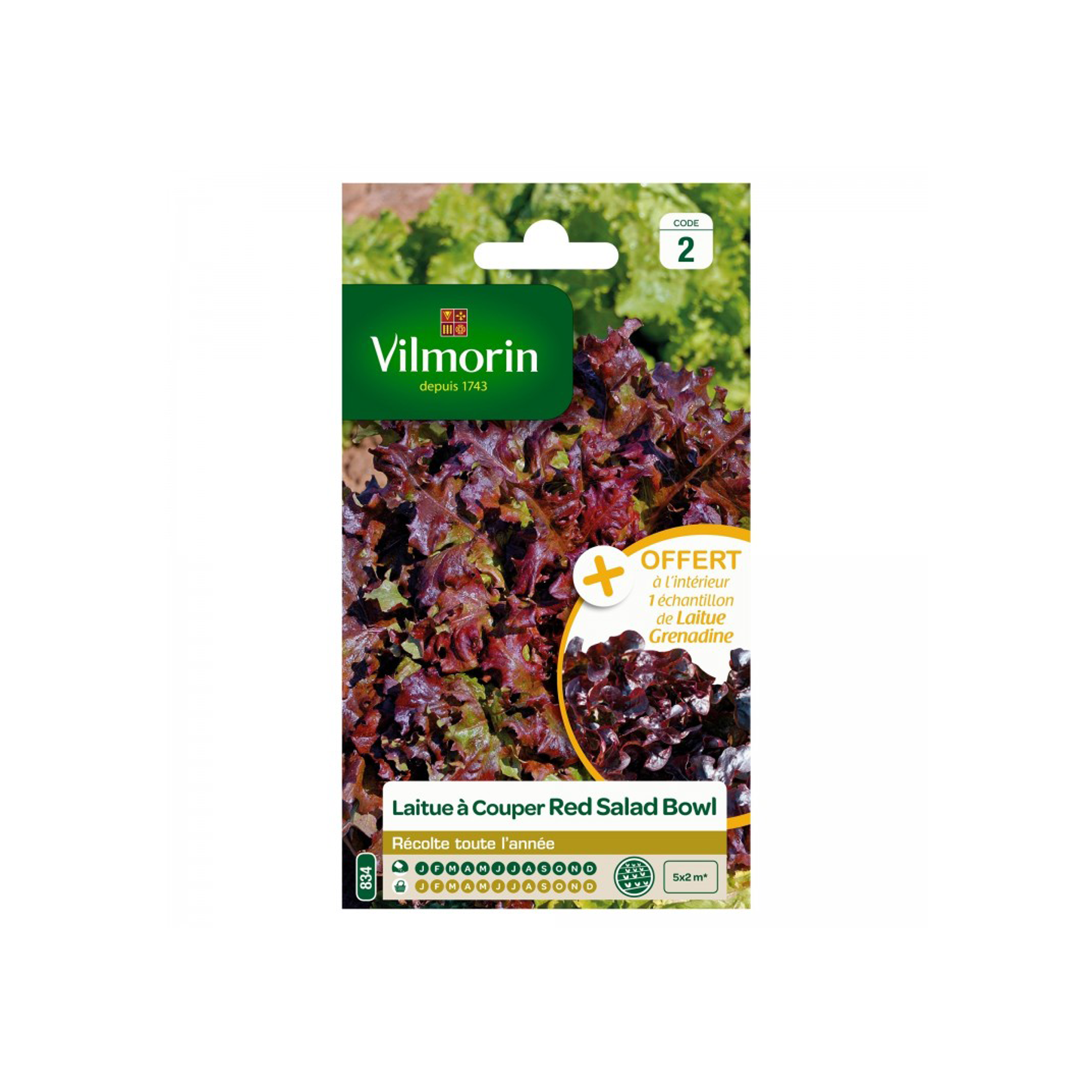GRAINES LAITUE À COUPER RED SALAD BOWL VILMORIN®