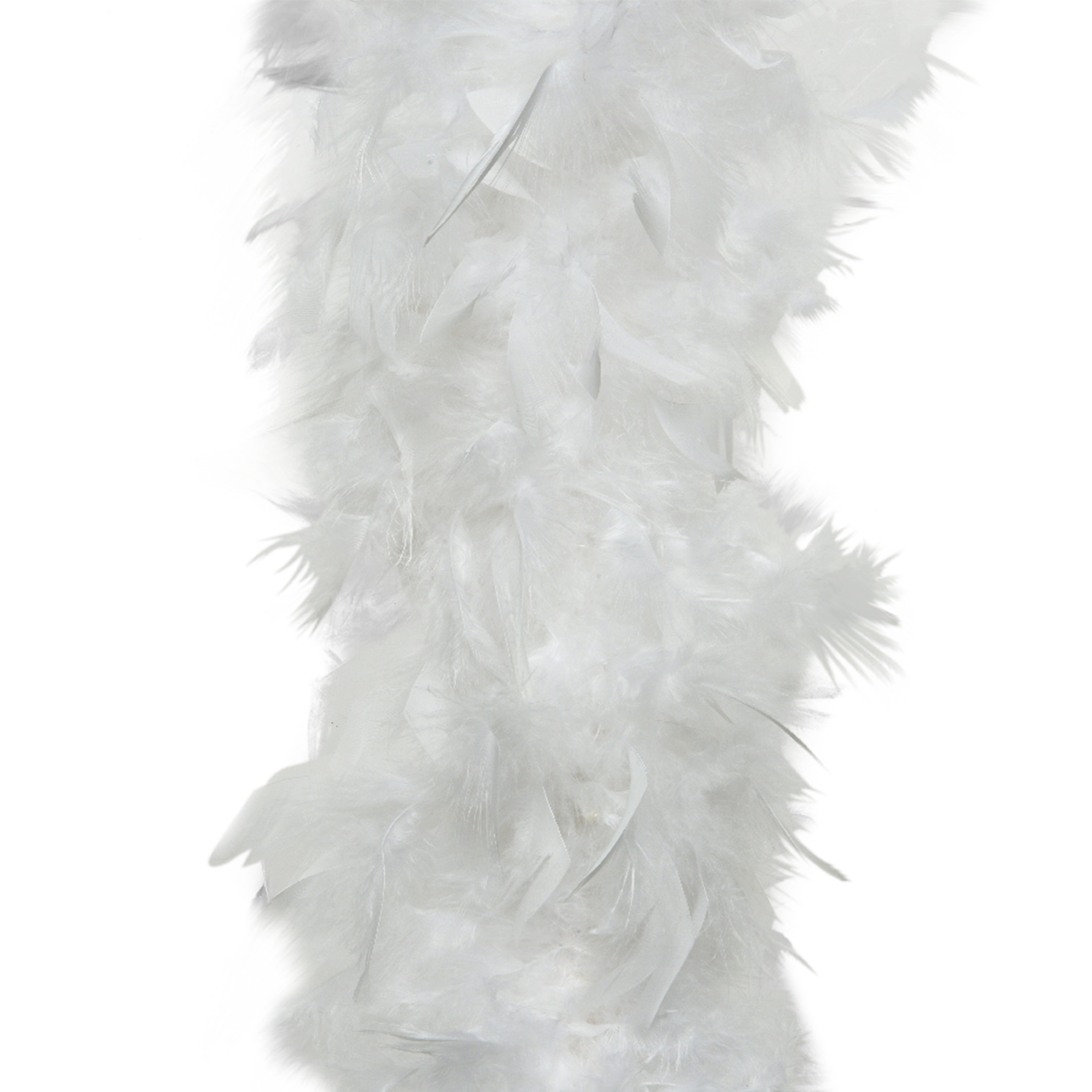 GUIRLANDE BOA BLANC AVEC PLUMES - L184CM