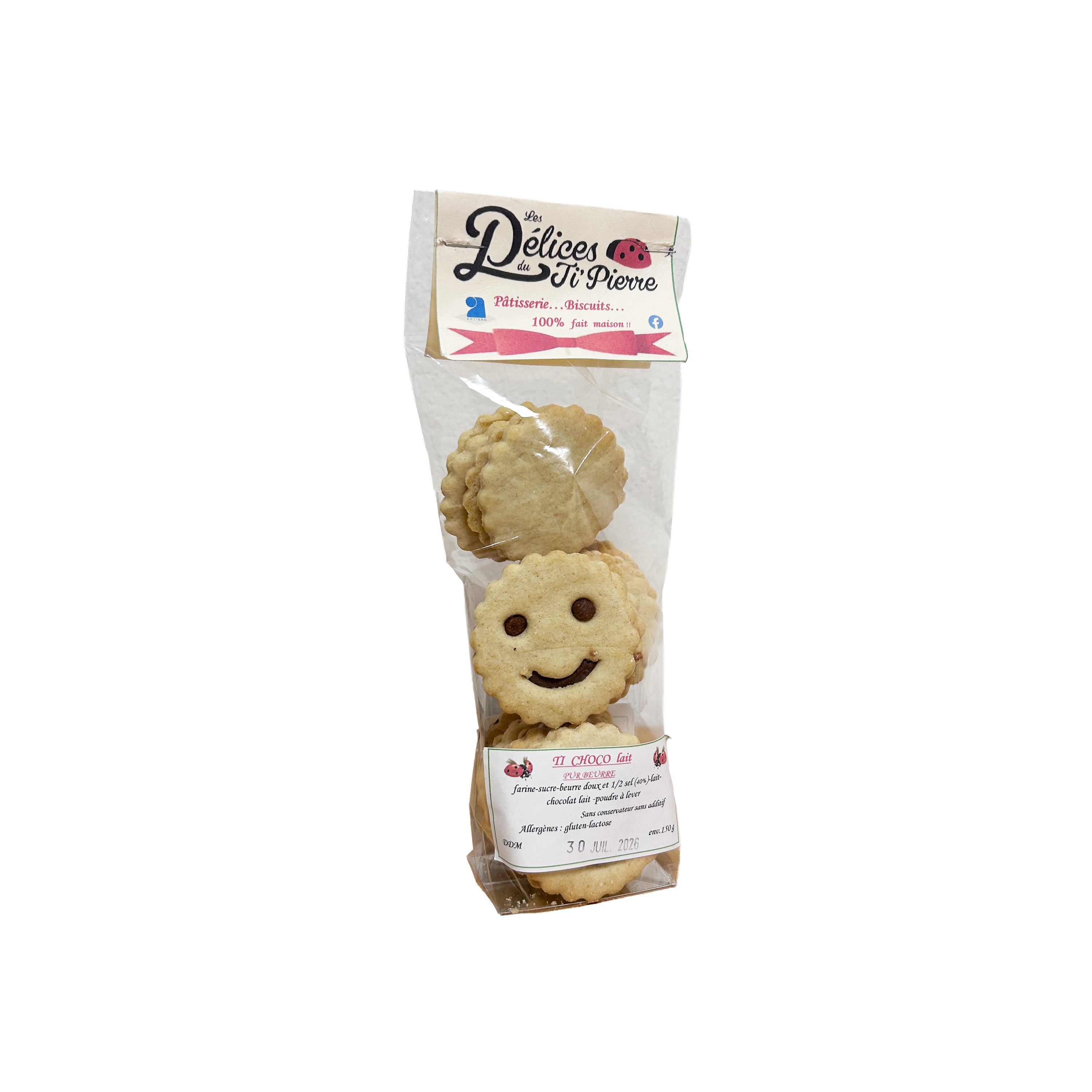 BISCUITS 'TI CHOCO LAIT' LES DÉLICES DU TI'PIERRE - 150G