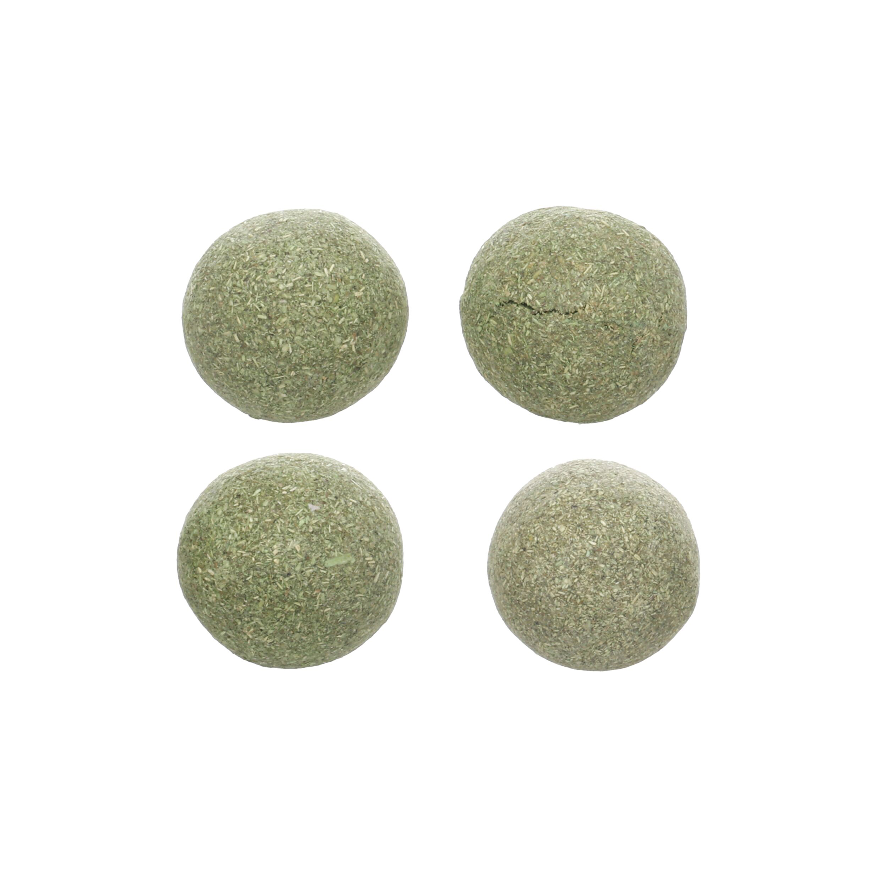 JOUET POUR CHAT 'KATTI' FLAMINGO® - BOULES D'HERBE À CHAT VERT - ∅3CM - X4