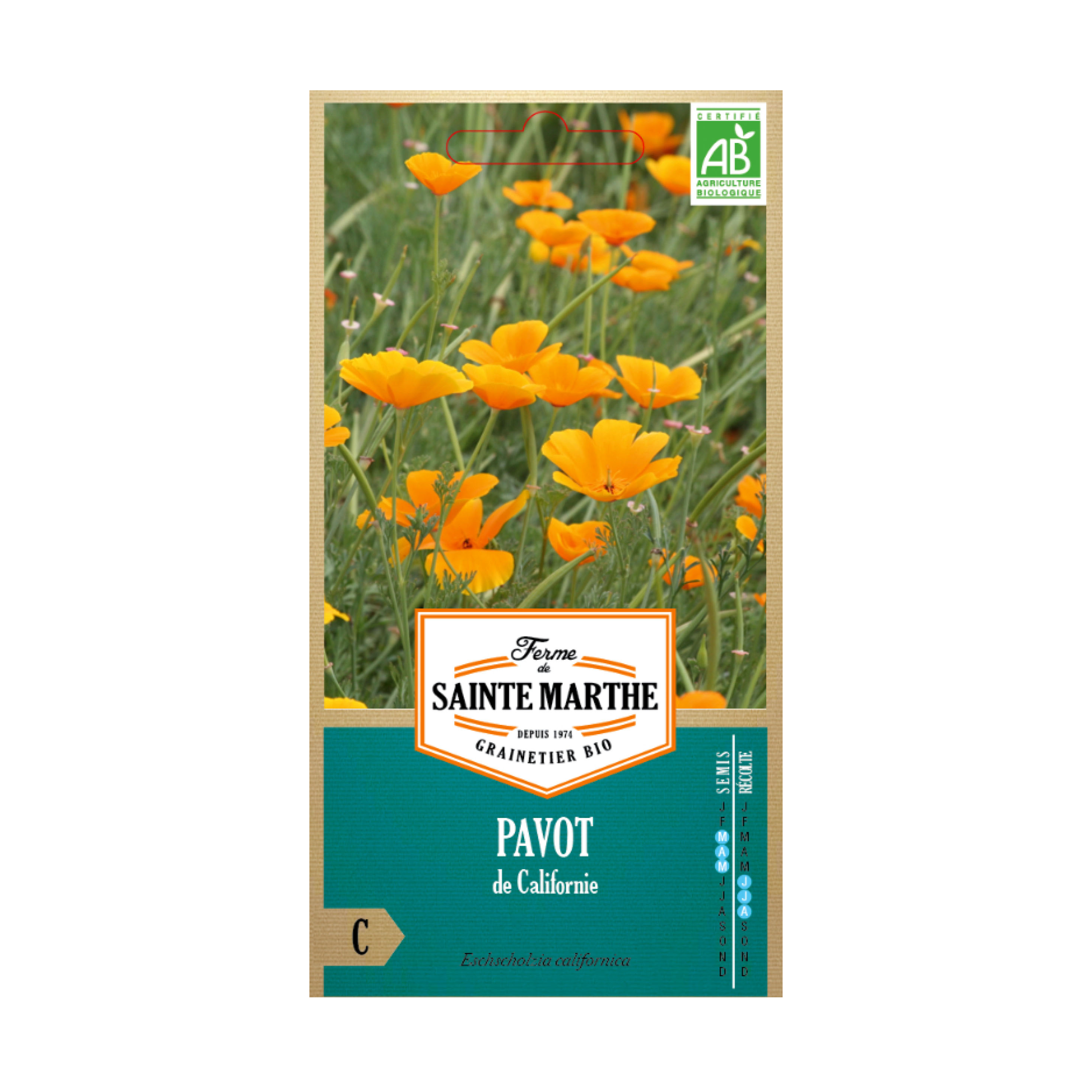 GRAINES PAVOT DE CALIFORNIE ORANGE BIO