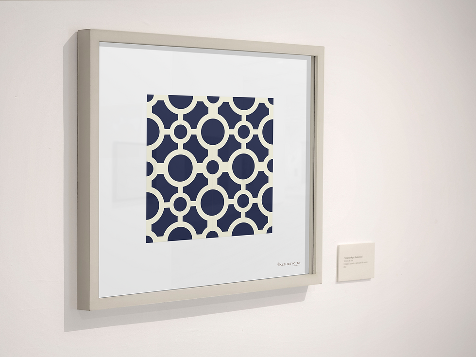Thumbnail: Framed Poster - Art Print 4x4 Círculos - Azul