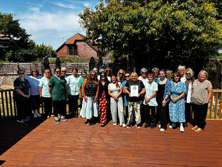 Sussex Grange Home Care Team with their Top 20 award