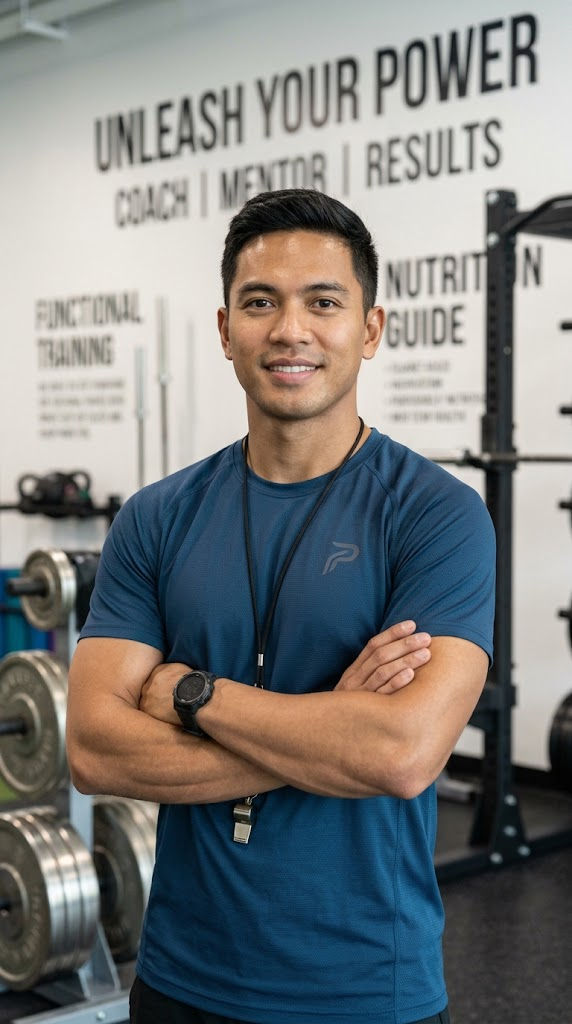 Man in gym training