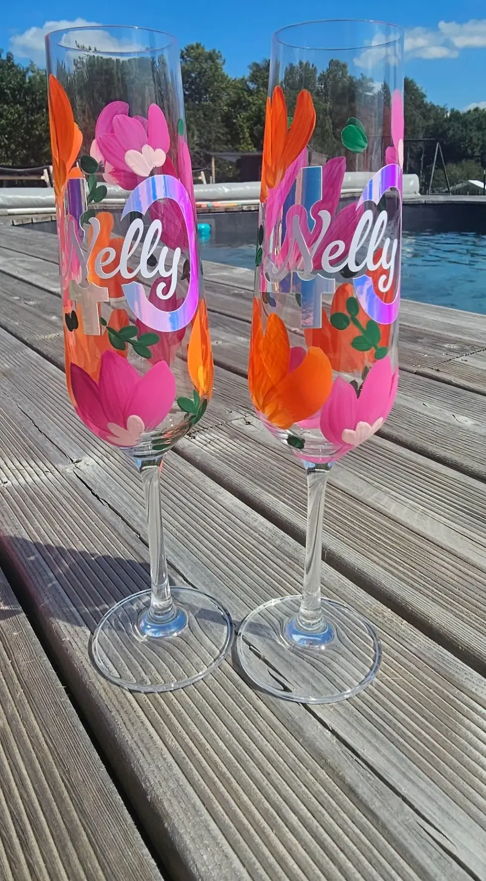 Miniature : Premium Flutes champagne personnalisé - Mariage, Baptême, Anniversaire,...