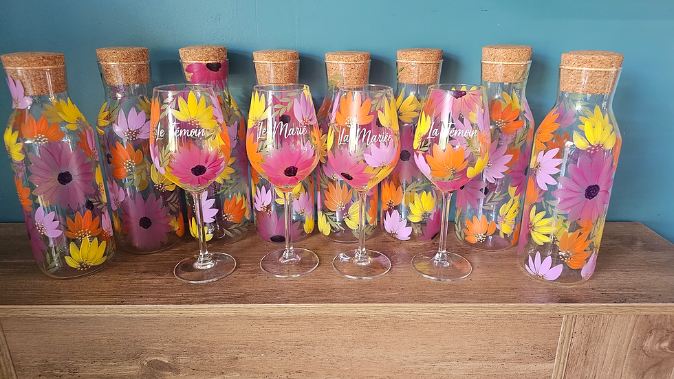 Miniature : Verre à vin personnalisé - Mariage, Baptême, Anniversaire,...