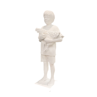 Impressão 3D de artes – Projeto estátua menino com galo