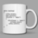 DGshopee ceramic coffee mugs features a fun image of a developer and a coffee-related code.