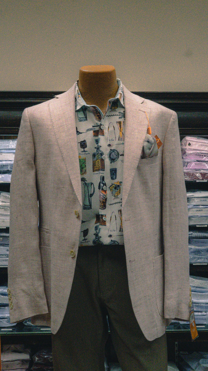 Pink Jacket. Polo & Suit Jacket. Semi-Casual Suit.