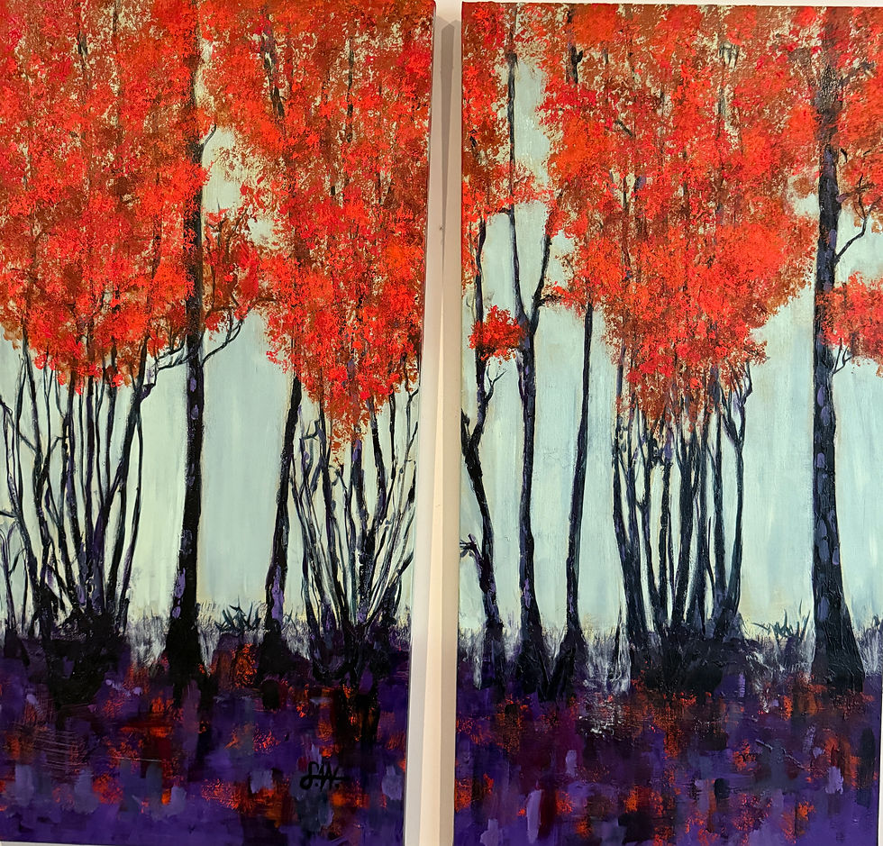 Red Leaves
Acrylic on Canvas
2 Canvas 24”x48”x1”
2008
FOR SALE