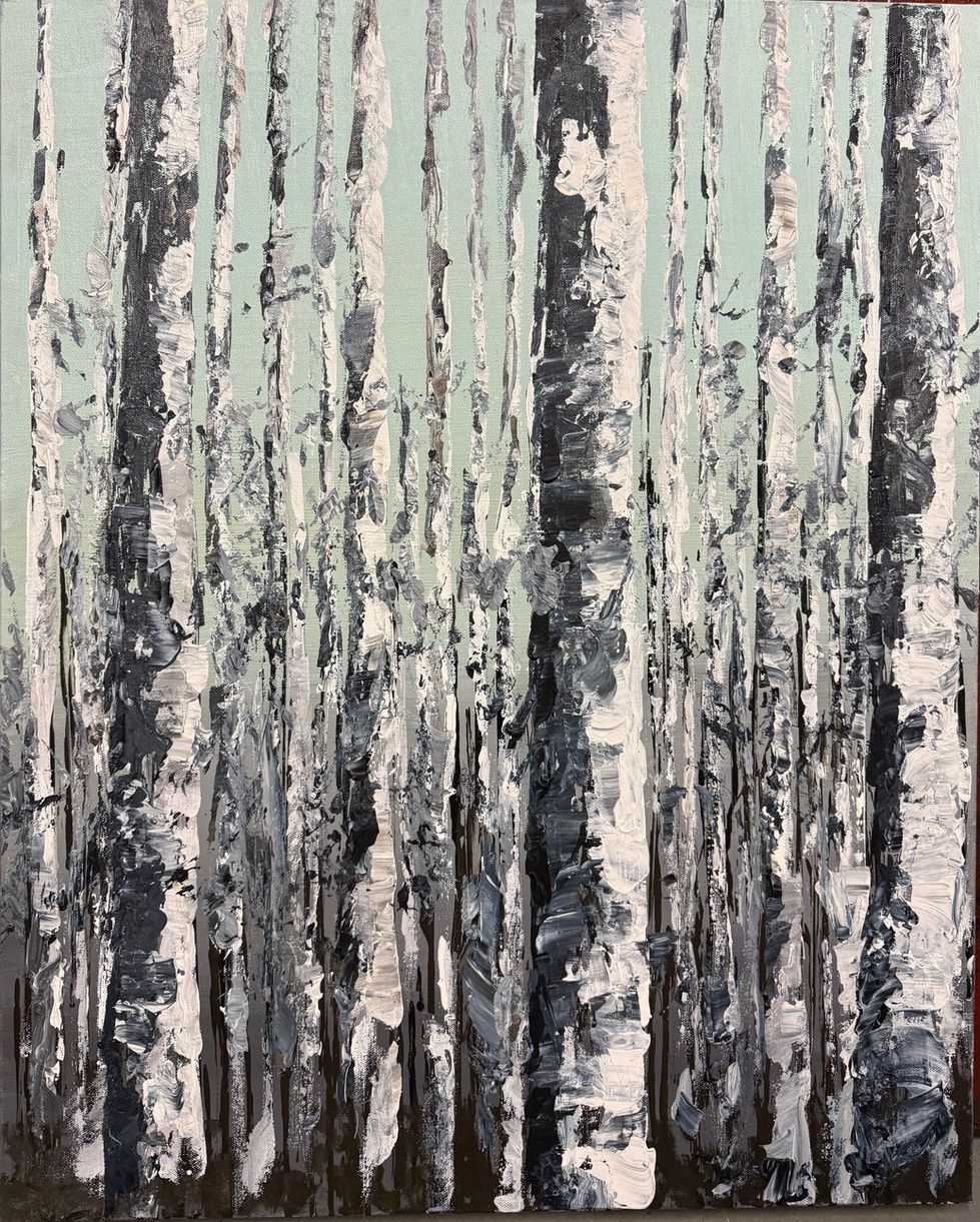 Birch Forrest II
36”H24”Wx1.5”D
Acrylic on Canvas