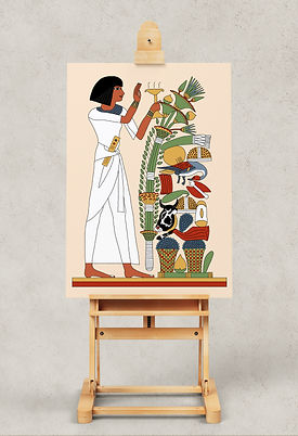 Reproduction of a vignette from the Book of the Dead created for the royal scribe Nebqed, scribe of Ma'at in the house of Ma'at during the reign of king Amenhotep III around 1400 BC.