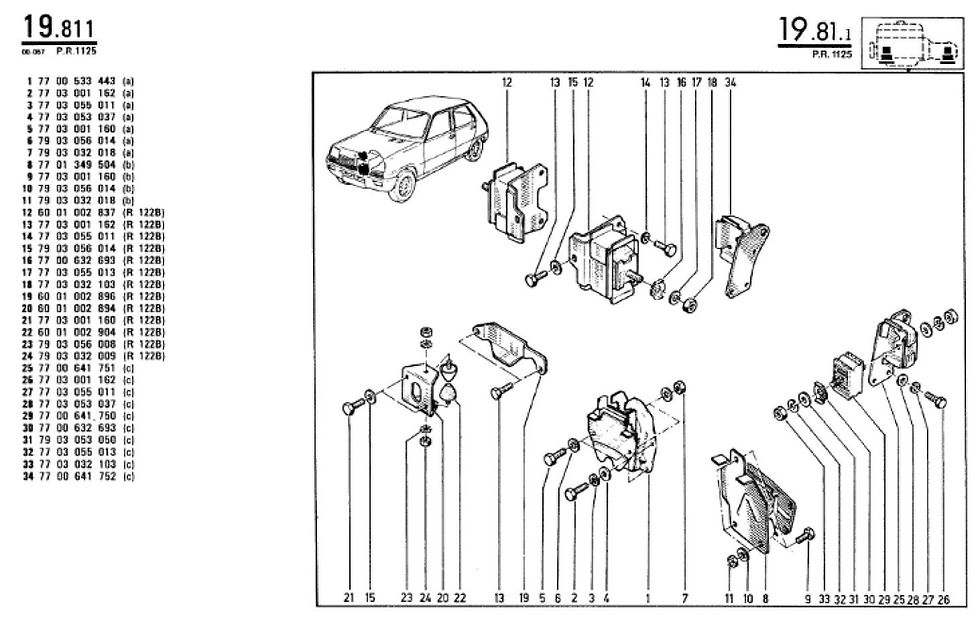 Miniature : Silent boite vitesses  support BV Renault 5  R5 Alpine Turbo 6001002837