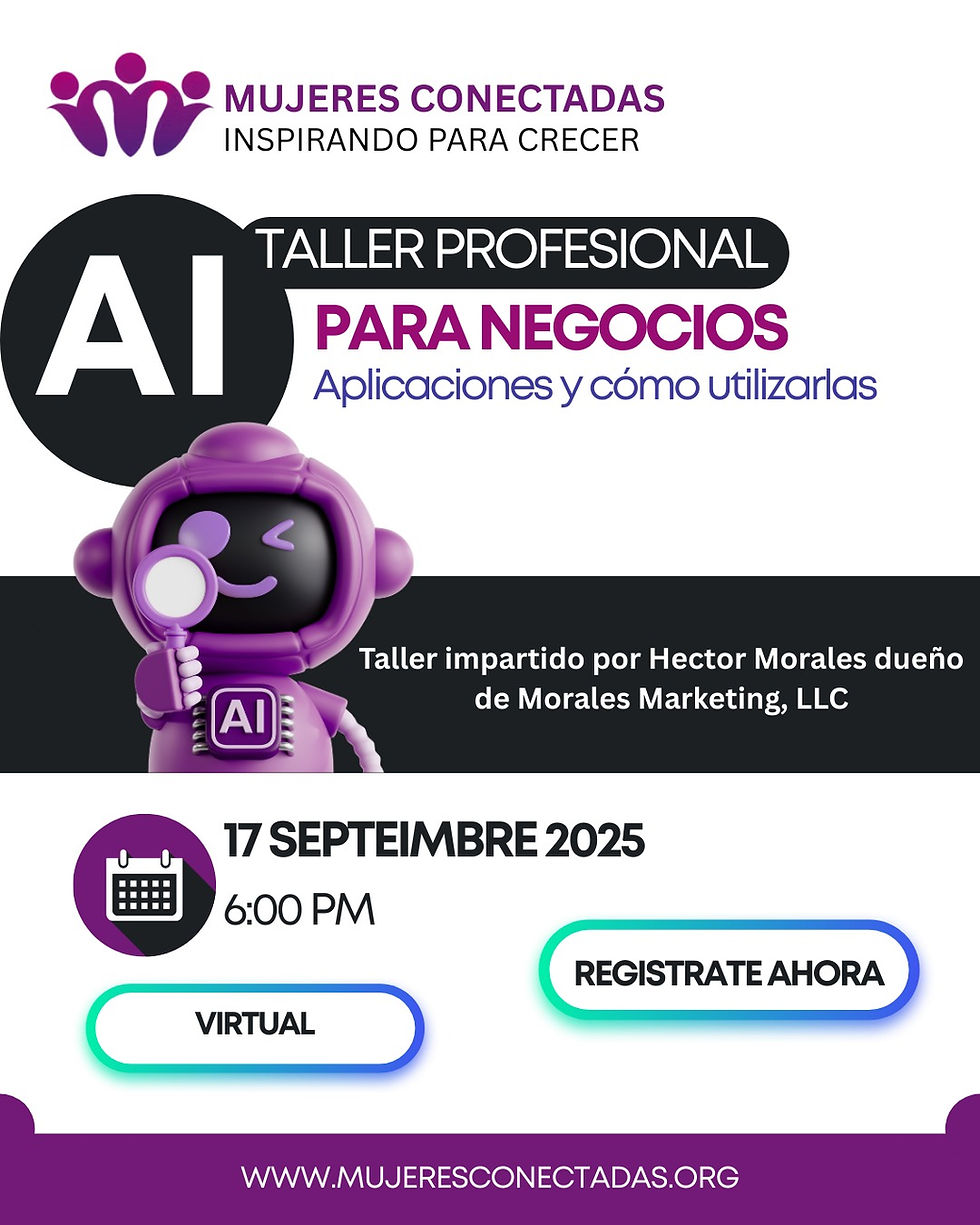 Taller 2 Nivel Intermedio: Inteligencia Artificial para el Bienestar y Desarrollo de las Mujeres (Virtual)